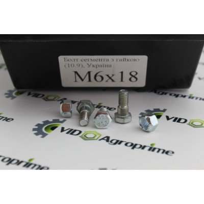 Болт сегмента з гайкою М6x18 GB Болт сегмента з гайкою М6x18 GB