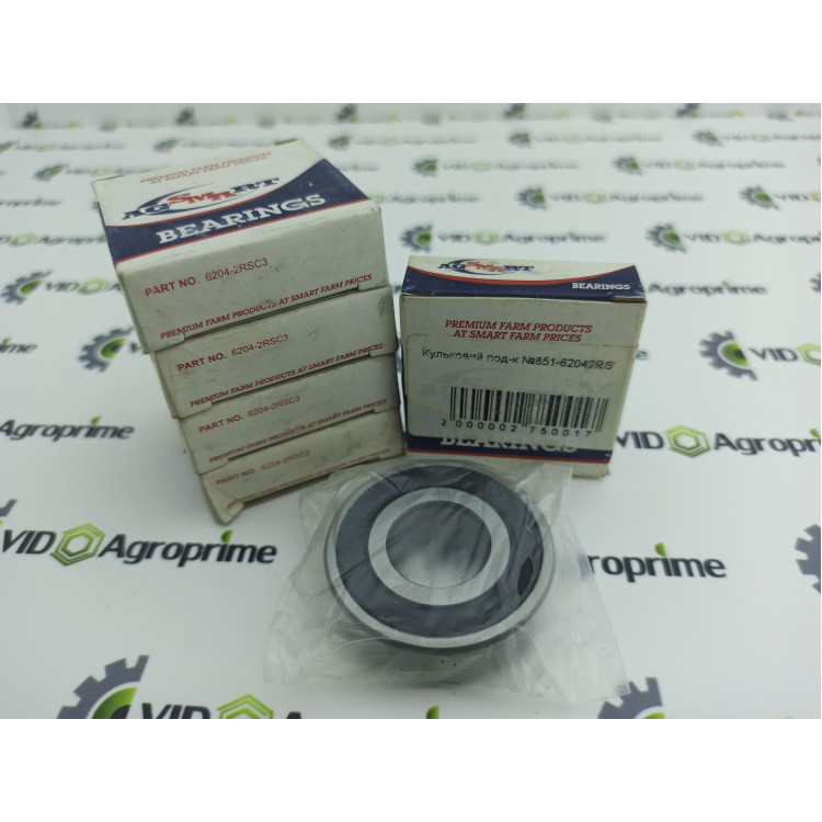 Підшипник кульковий 6204-2RS SMA Підшипник кульковий 6204-2RS SMA