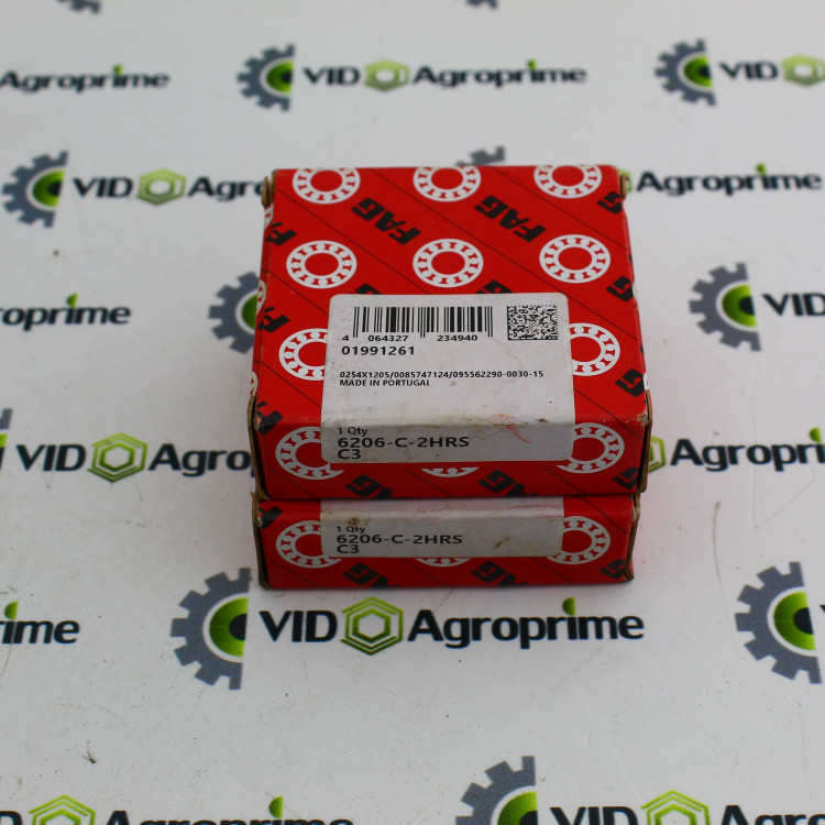 Підшипник 6206-C-2HRS C3 FAG F04010174/3198594 /235830, 237771/822-006C/235830/235914/JD7681/210043/JD10383, CH14887, DE20207, AH227077, DE20102, AXE11655, 216084/1.327.644 (1327644) 